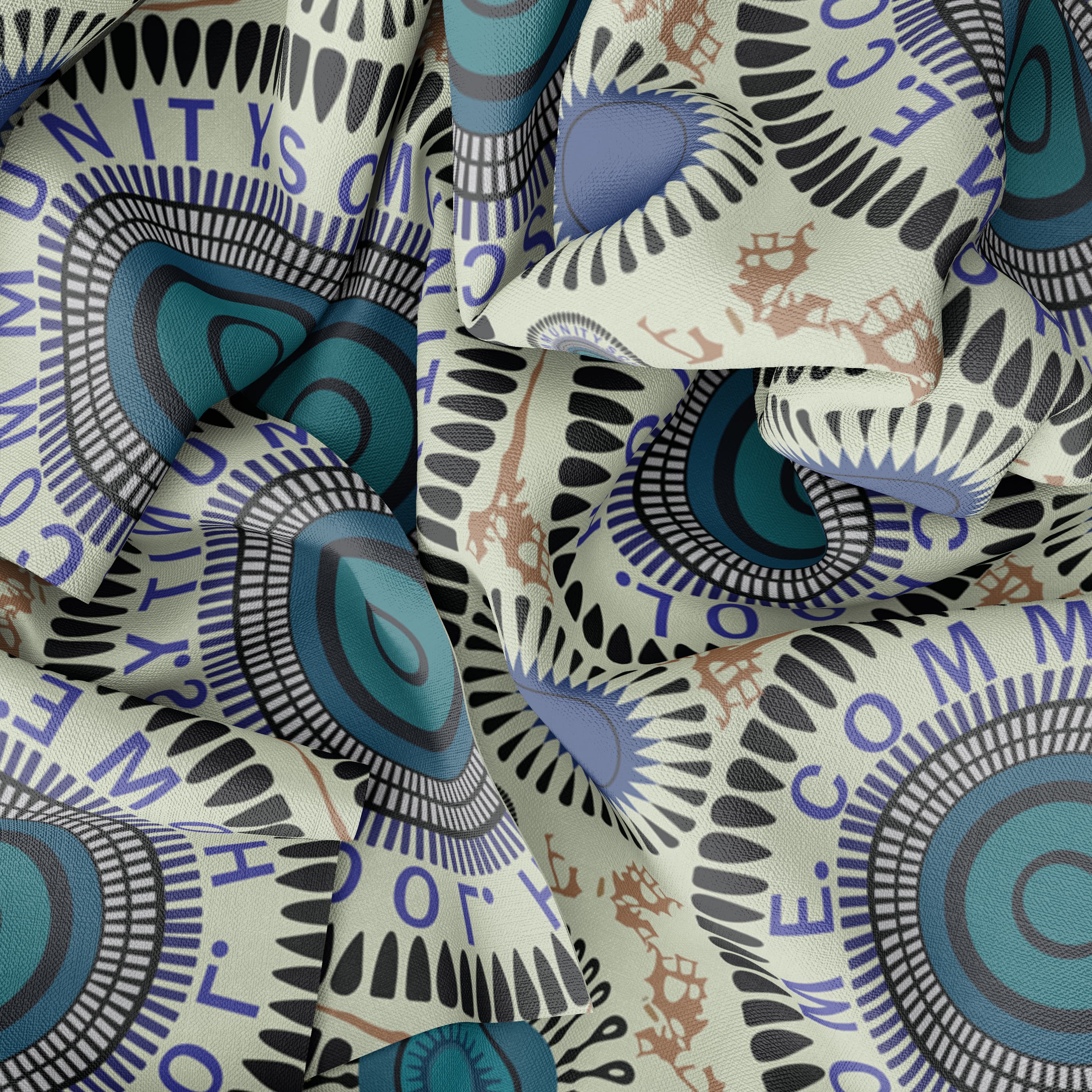 Fabric design & Print for Dar es Salaam International School in Mozambique